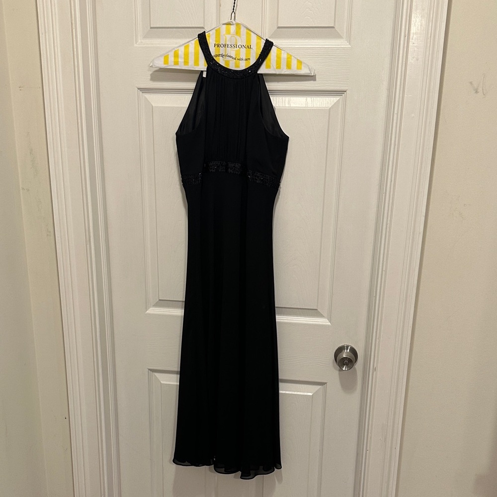 Evan Picone Black Halter Backless Dress